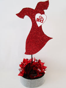 Go Red Dress centerpiece - Designs by Ginny