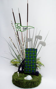 Golf bag centerpiece - Designs by Ginny