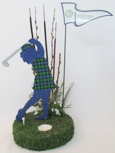 Female golfer centerpiece - Designs by Ginny