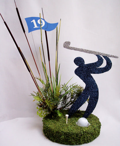 Golfer table centerpiece - Designs by Ginny