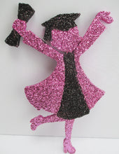 Load image into Gallery viewer, Grad girl cutout pink &amp; black - Designs by Ginny

