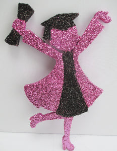 Grad girl cutout pink & black - Designs by Ginny