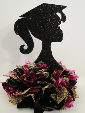 Barbie Style grad girl silhouette centerpiece - Designs by Ginny