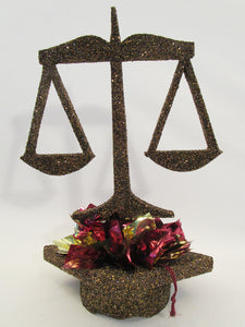 Scales of justice graduation centerpiece - Designs by Ginny