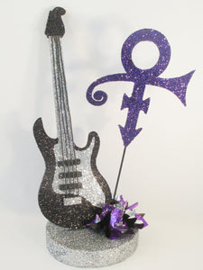 Large guitar & Prince symbol centerpiece - Designs by Ginny