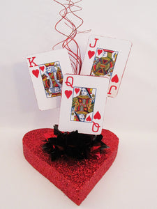 Heart Playing Card Centerpiece - Designs  by Ginny