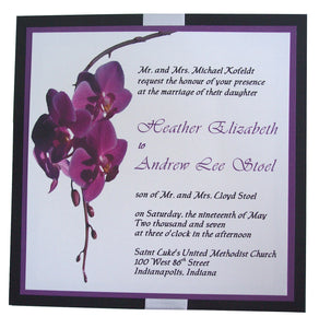 Orchid Wedding Invite