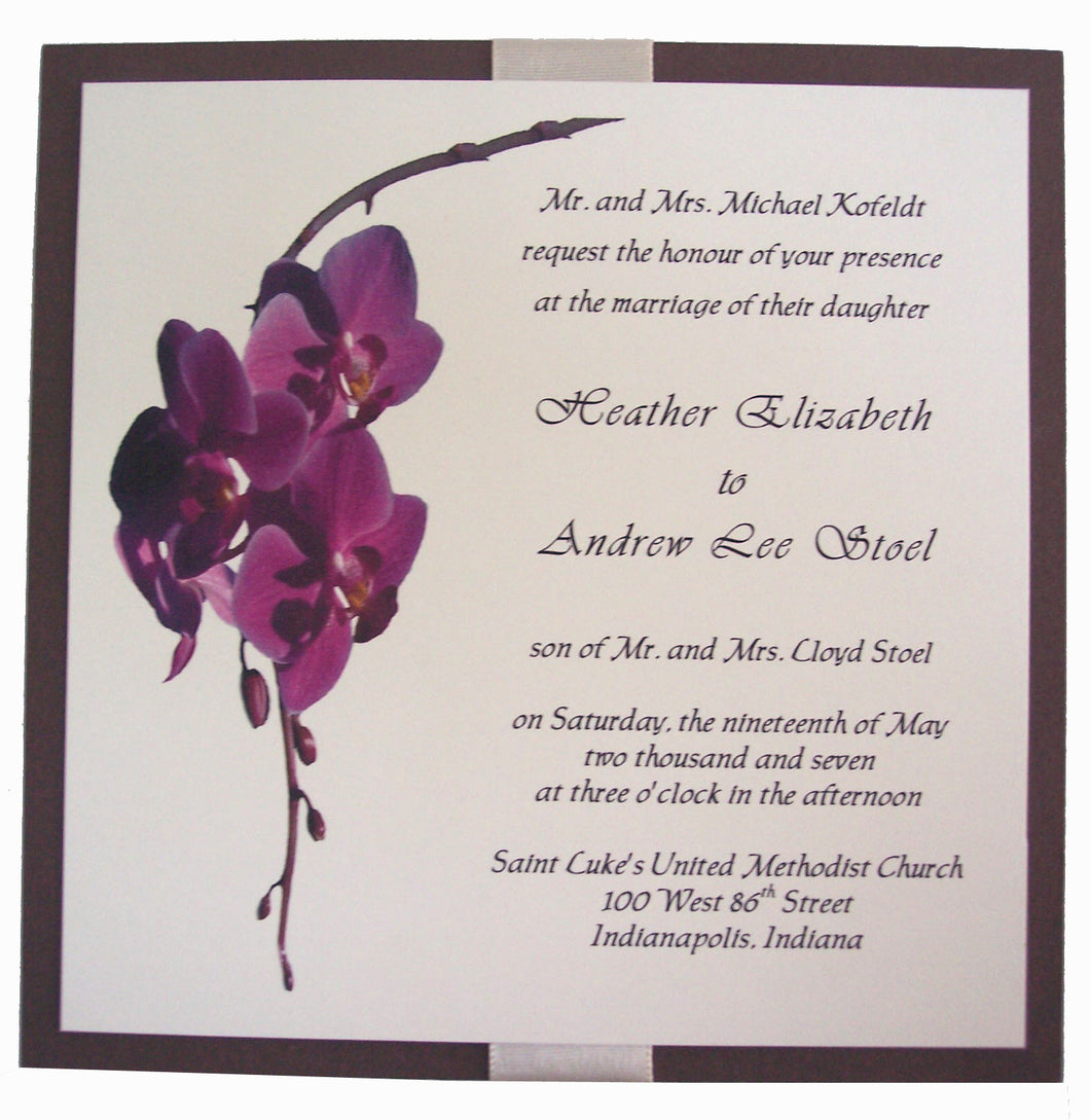 Orchid Wedding Invite