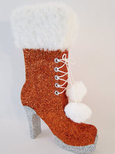 Load image into Gallery viewer, High Heel Boot Styrofoam with faux fur cutout- Designs by Ginny
