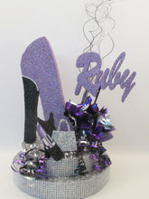 Load image into Gallery viewer, High Heel Shoe with Rhinestone Base, Lipstick, Dress and Purse Cutout
