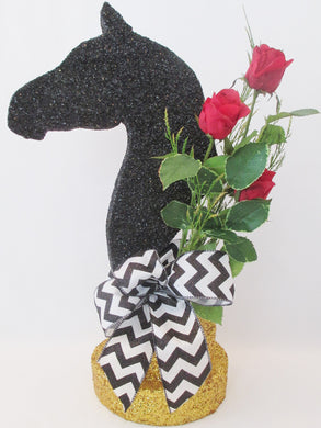 Horse Head Styrofoam centerpiece - Designs by Ginny