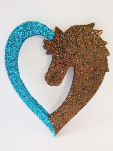 Horse head in heart cutout - Designs by Ginny