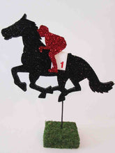 Load image into Gallery viewer, horse &amp; jockey centerpiece - Designs by Ginny
