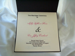 Monogram Square Wedding Program