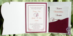 Orange Lily Wedding Invite Inside - Designs by Ginny 