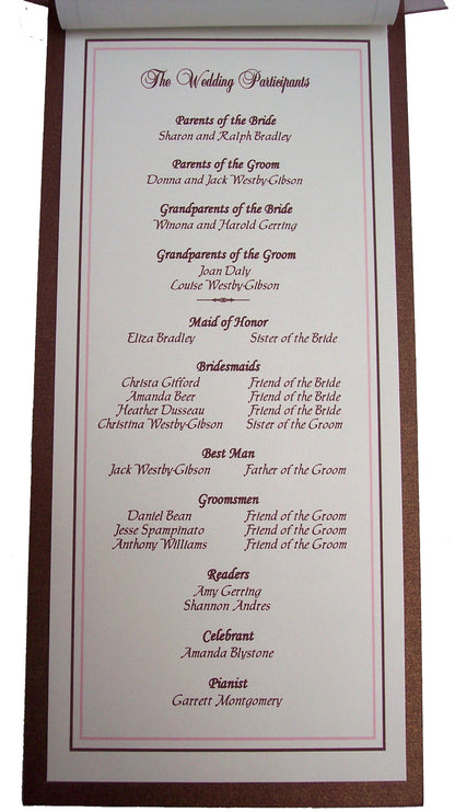 Slimline Flip Program with Bow Sample