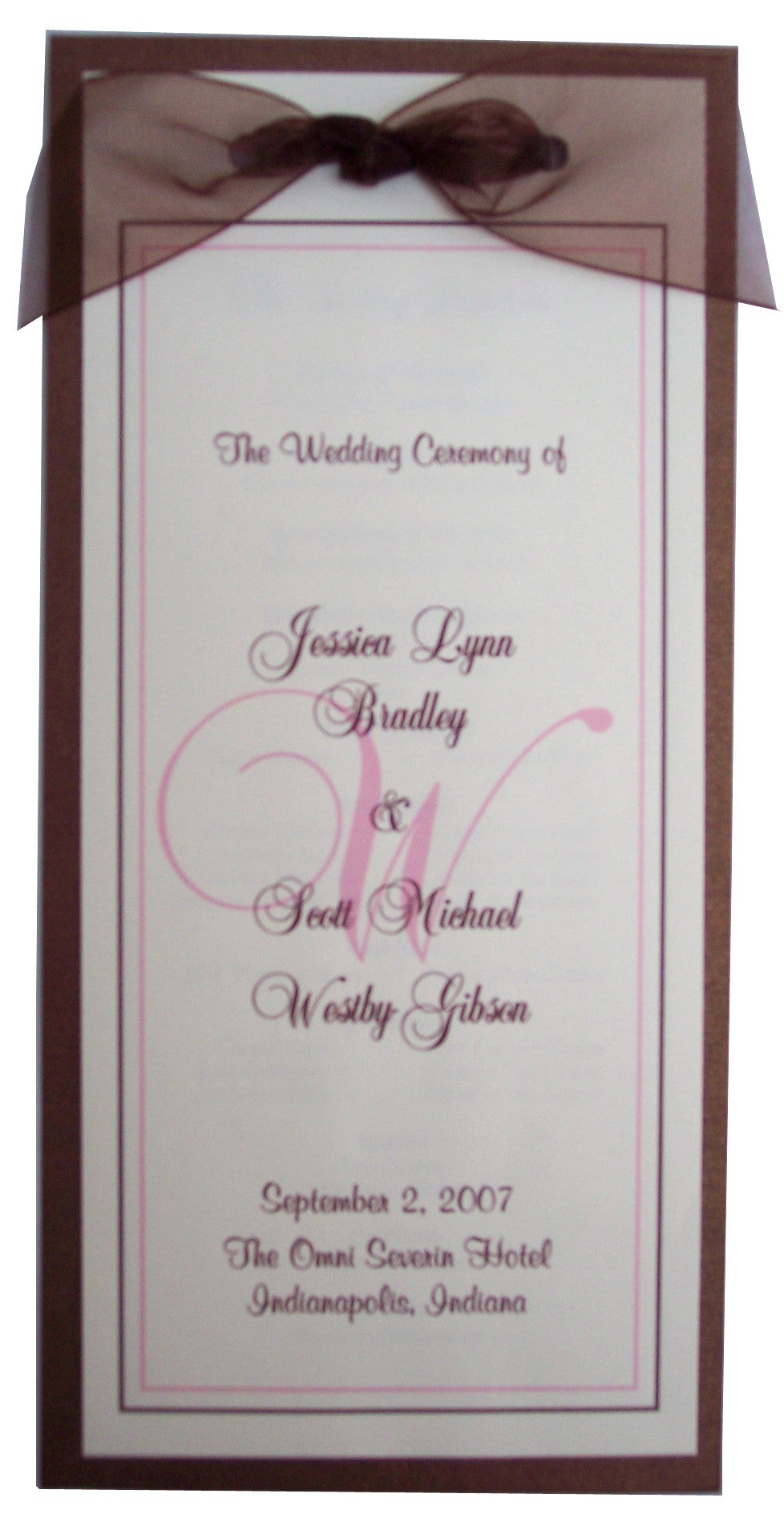 Slimline Flip Program with Bow Sample