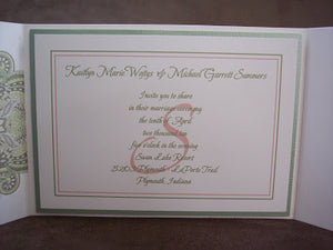 Custom Paisley Wedding Invite
