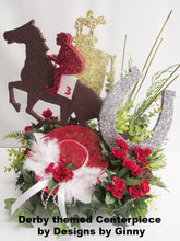 Load image into Gallery viewer, Kentucky Derby themed centerpiece by Designs by Ginny

