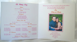 Square Wedding Program with Initial