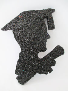 Male Grad Head Silhouette Styrofoam Cutout