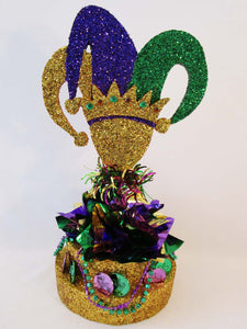 Mardi Gras Jester Head Centerpiece - Designs by Ginny