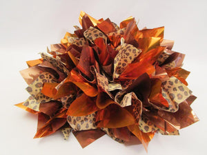 Orange-bronze-leopard metallic tissue base - Designs by Ginny