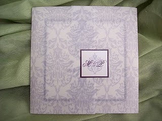 Vellum Fold-over Wedding Invite SAMPLE