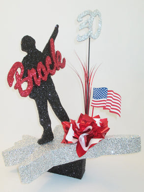 Military soldier on jet plane centerpiece - Designs by Ginny
