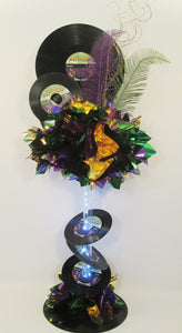 Mardi Gras Lighted centerpiece - Designs by Ginny
