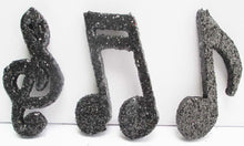 Load image into Gallery viewer, Black Styrofoam musical notes - Designs by Ginny
