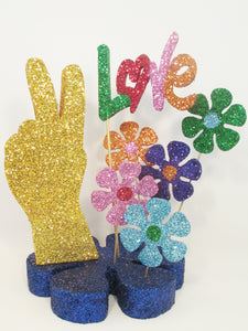 Peace, Love 1960's Centerpiece - Designs by Ginny