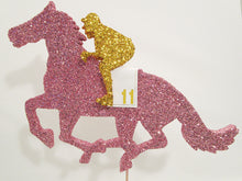 Load image into Gallery viewer, Styrofoam Horse and Jockey Cutout - Designs by Ginny
