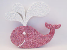 Load image into Gallery viewer, Pink and white whale cutout - Designs by Ginny
