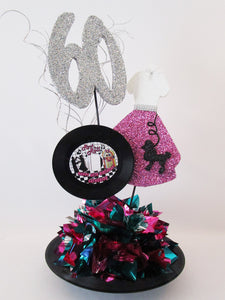60th-birthday-poodle-shirt-centerpiece - Designs by Ginny