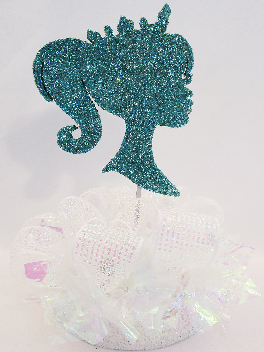 Princess head silhouette centerpiece - Designs by Ginny