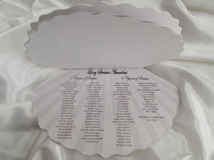 30th Anniversary Shell Shape Wedding Program – Designs by Ginny