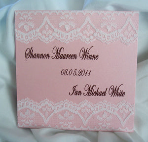 Square Lace Wedding Program