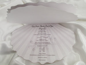 Shell shaped Anniversary Program - Designs by Ginny
