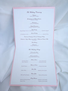 Square Lace Wedding Program