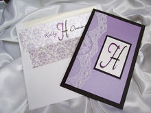 Load image into Gallery viewer, Lace and Pearls Wedding Invite

