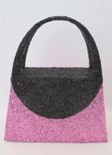 Load image into Gallery viewer, Pink &amp; Black styrofoam purse for centerpiece - Designs by Ginny
