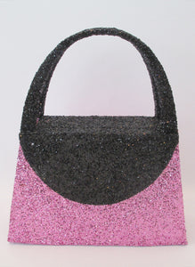 Pink & Black styrofoam purse for centerpiece - Designs by Ginny
