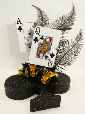 Ace & Queen of Clubs centerpiece - Designs by Ginny