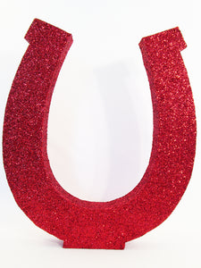 large Red Styrofoam Horse Shoe - Designs by Ginny