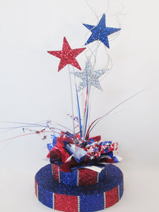Red, Silver & Blue Stars