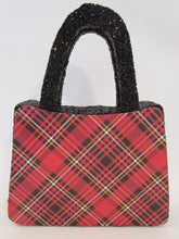 Load image into Gallery viewer, red plaid Styrofoam purse - Designs by Ginny
