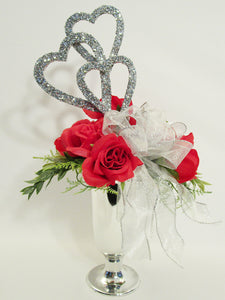Red Roses Valentine Centerpiece - Designs by Ginny
