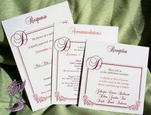 Orange Lily Wedding Invite cards - Designs by Ginny