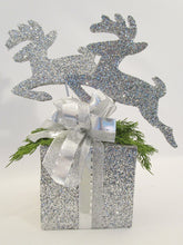 Load image into Gallery viewer, Silver Reindeer Holiday Centerpiece - Designs by Ginny
